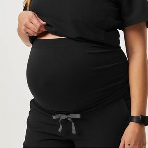 Figs scrubs womens black Yola Maternity Skinny Scrub Pants small